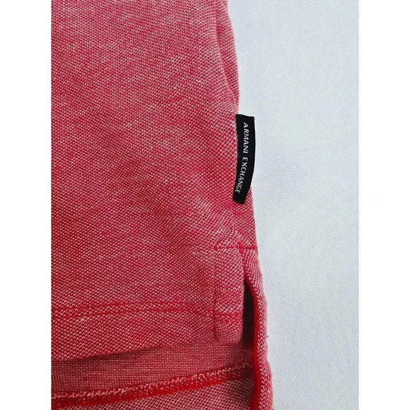 A/X Armani Exchange Size Medium Men's Red Embroidered Pocket Logo S/S Polo - Picture 7 of 12